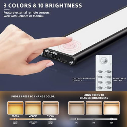 Under Cabinet Lighting,Under Counter Lights for Kitchen,Closet,60CM,3Pack - size: 60CM-3PCS