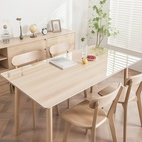 1.5mm 12 x 64 Inch Waterproof Office Desk Blotter Pad Clear Frosted Plastic Tablecloth Protector Vinyl Dining Room Table Protector for Kitchen Office Desktop - size: 12" x 64"