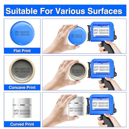 Mini Handheld Inkjet Printer Gun for Date/Batch/QRcode/Text(MP10,0.5") - size: 0.5inch Printer