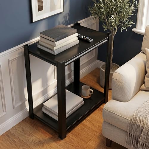 Heavy Duty 2 Tier Metal Book Shelf Adjustable Bookcase | 1200 LBS Bolt-free Storage Shelves with Deep Bookshelf for living Room, Office and Garage Storage, 15.7"W x 15.7"D x 22.0"H - size: 2 Tier-15.7"W x 15.7"D x 22.0"H