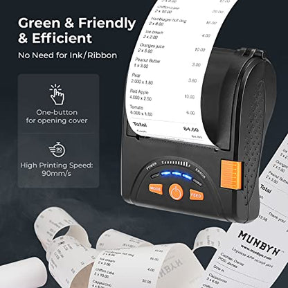 MUNBYN IMP001 Receipt Printer 58mm Mini Wireless POS Thermal