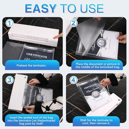FURWEY Laminating Sheets,200 Pack,3 mil,8.9x11.4,Thermal Pouches - size: 200PACK-3Mil (8.9 x 11.4Inches)