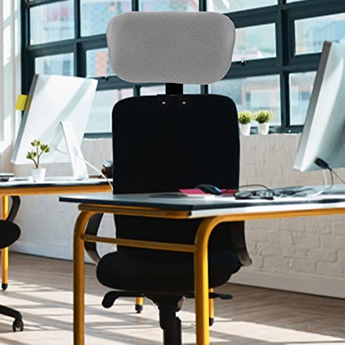 Tofficu Office Chair Headrest Attachment, Adjustable headrest for Office Chair, Adjustable, Ergonomic Height-Adjustable Cushion for Comfort, Fits Most Computer and Desk Chairs - size: Gray-Clip inner diameter 2.2 cm