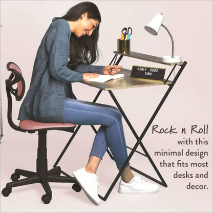 Urban Lifestyle Swivel Mesh Desk Chair, Blush 21D x 21W x 34H in - color: Blush