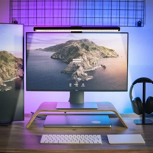 Computer Monitor Light Bar Wireless Remote Control Multi-Screen Light Dimmable Switch USB Powered E-Reading LED Pendant Light for Office/Home, Brightness/Color Temperature Adjustment