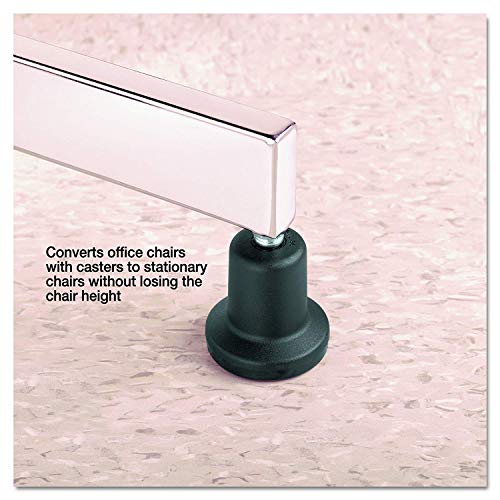 AAGUT High Profile Bell Glides 7/16" x 7/8", for Office Chair, 5 Pack | 750lbs Office Chair Wheel Stopper Replacement, Fixed Stationary Caster Wheel Glide, Matte Black Finish - size: High