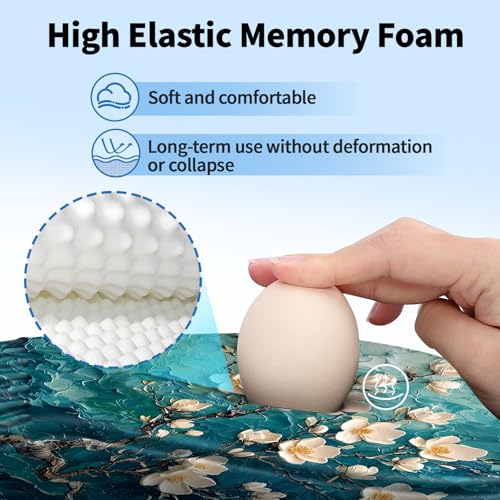 YIWEI Ergonomic Mouse Pad with Wrist Rest for Carpal Tunnel Pain Relief - color: Plum Plossom