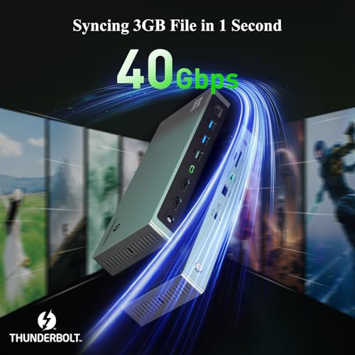 Minthouz Thunderbolt 4 Dock,12-in-1 40Gbps Thunderbolt Dock-Blazing-Fast | Triple 4K Single 8K@60Hz Display,160W Adapter, 2.5G Ethernet, 5xUSB, SD/TF 4.0, 96W Charging for M1-M3 Mac, Dell, HP, Lenovo