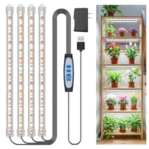 Kullsinss 16in Grow Light Strips, 4-Bar 240 LEDs Full Spectrum Plant Light - color: 4 Bars, size: 1 Pack