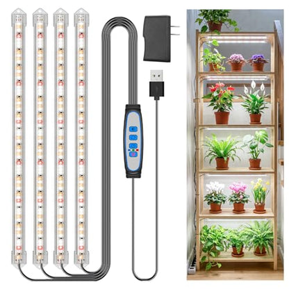 Kullsinss 16in Grow Light Strips, 4-Bar 240 LEDs Full Spectrum Plant Light - color: 4 Bars, size: 1 Pack
