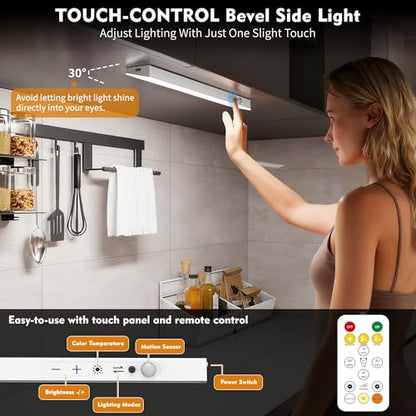 12" Under Cabinet Lights Wireless Rechargeable, Motion Sensor, 1Pack, White - color: White, size: 1Pack