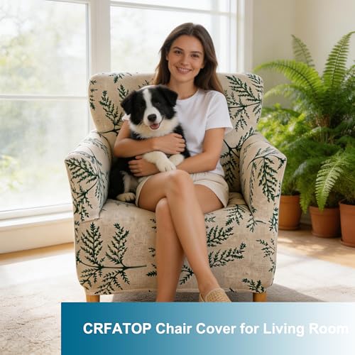 CRFATOP Accent Chair Cover, Stretch Armchair Slipcover for Living Room - color: Color A19