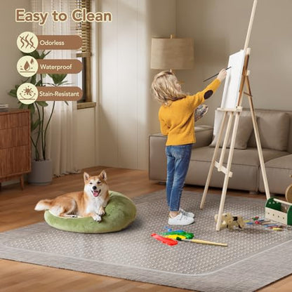 Office Chair Mat for Low Pile Carpet, 48" x 60" Clear Plastic | Floor Protector, Heavy Duty Desk Chair Mat for Rolling Chairs, Smooth Glide Computer Mat for Home Office - size: 48"x60"