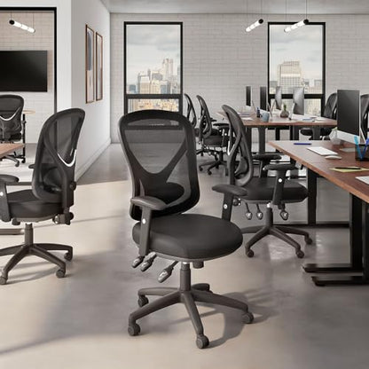 Staples Ergonomic Mesh Task Chair, Lumbar Support, Black, 2-Pack - style: 2 Pack