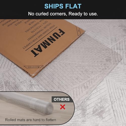 Office Chair Mat for Carpet, 2 Pack, 40" x 48" Heavy Duty PET Desk Chair Mat with Studs, Easy Glide Clear Carpet Protector for Rolling Chairs Home Office, Shipped Flat No Curling - size: 40"x 48" 2pack (for Carpet)