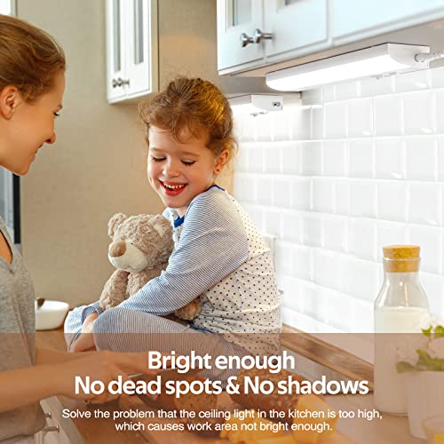 led Under Cabinet Task Lighting for Kitchen Plug-in Closet Light dimmable Under Cabinet Light 3 Color 3000K/4000K/5000K for Kitchen Garage Counter/Sink Area 12 inch