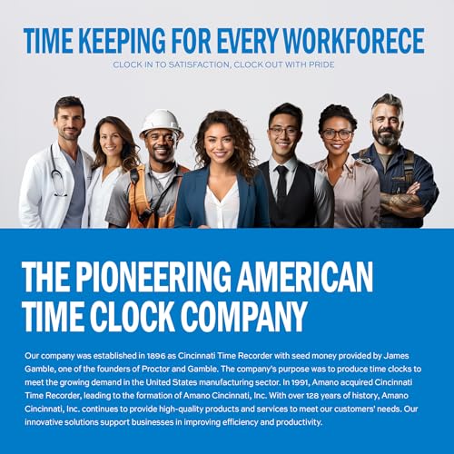 AMANO Calculating Time Clock with WiFi Connection to Free Cloud APP: View Employee Punch Times Remotely from Anywhere, Anytime (MJR-PLUSEZ)