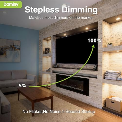 DAMINY 12 Pack 3 Inch LED Recessed Lighting, Canless Wafer Downlight - color: White, size: 3 Inch