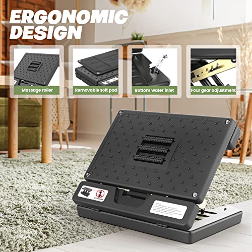 Foot Rest for Under Desk at Work, 4-Adjustable, Detachable Pad, Ergonomic | Car foot rest, Foldable, Metal Frame, for Multi-scene, All-Season Use(black) - color: Hard Padded- Black