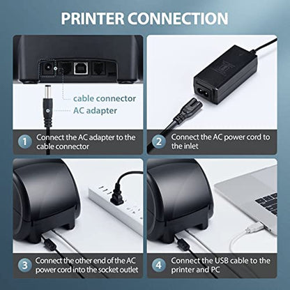 iDPRT Thermal Label Printer SP310 - Label Maker with Auto Label Detection, Support 1"-3.15" Print Width, Windows&Mac, Suitable for Barcode, Address, Filling & Storing for Home,Office&Business(Renewed)