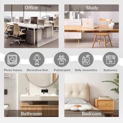 Jerry & Maggie Adjustable Rotatable Wood Desktop Display Shelf Black - color: Black