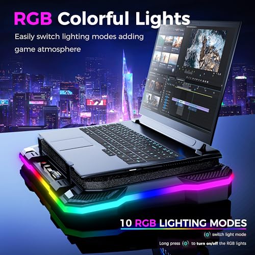 AICHESON Gaming Laptop Cooling Pad with Powerful Cooler Fans