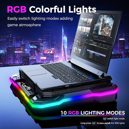 AICHESON Gaming Laptop Cooling Pad with Powerful Cooler Fans