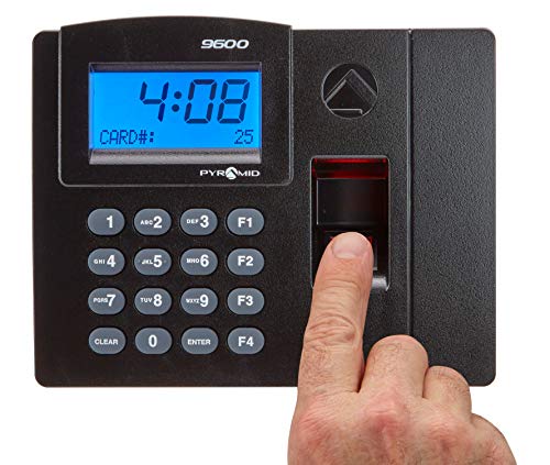 Pyramid Time Systems - TimeTrax Elite [TTELITEEK] Fingerprint Time Clock | Biometric Time Clock for Small Business, Employee In/Out Time Tracker With Software Download, Windows Compatible, Black