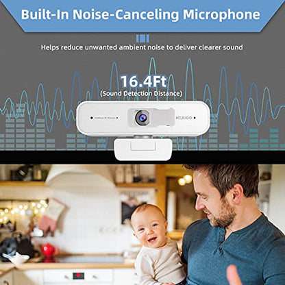 Zoom Certified, NexiGo N940P (Gen 2) 2K Zoomable Webcam with Remote| Sony_Starvis Sensor | 3X Zoom in and Out| Dual Stereo Microphone, for Zoom/Skype/Teams/Webex (White) - style: 2K Webcam with Remote