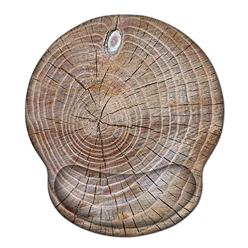 ToLuLu Mouse Pad with Wrist Rest Support, Gel Ergonomic Mouse Pads with Non Slip Rubber Base Memory Foam Mousepad, Mouse Wrist Rest Pad for Laptop Computer Home Office Working Pain Relief, Wood Art - color: Wood Art