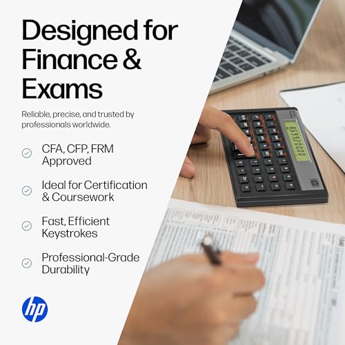 HP 12C Platinum Financial Calculator, 130+ Functions, RPN, Undo Key - color: HP 12CP - Black Face