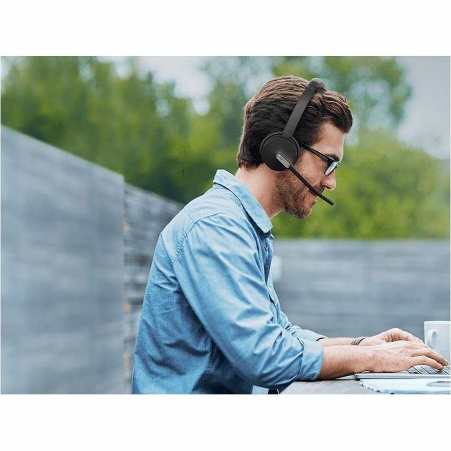 Yealink BH70 UC Wireless Bluetooth Headset with AI Microphone Flip-to-Mute - color: Black (UC), style: Dual (USB-C to A)