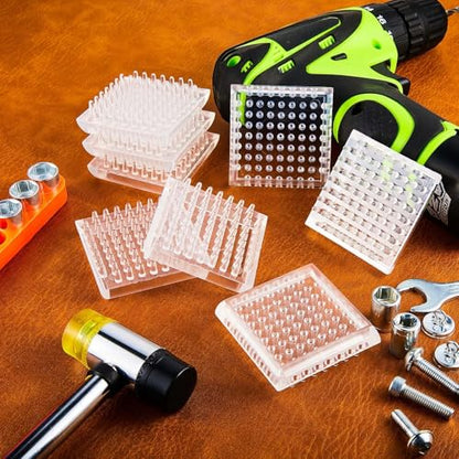 Jetec 8 Pcs Carpet Protectors Furniture Leg Spiked Caster Cups, Square - style: Square