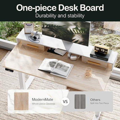 ModernMate Standing Desk with 4 Drawers, Height Adjustable