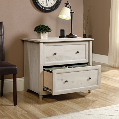 Sauder Edge Water 2 Drawer Lateral Filing Cabinet, Office File Cabinet, in Chalked Chestnut - color: Chalked Chestnut