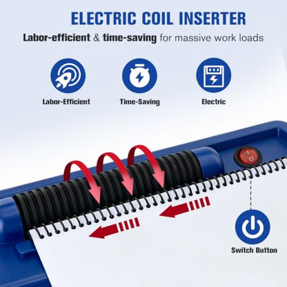 Electric Spiral Coil Binding Machine,4:1 Pitch 20 Sheet Punch