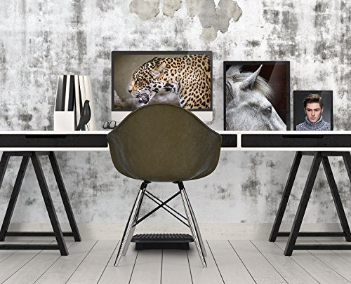 Mount-It Foot Rest Under Desk, 18 x 13 in Adjustable Ergonomic Footrest | 3 Tilt Angles Up to 30 Degrees, Non Slip Foot Stool at Work, Massage Surface, Durable Plastic, Home or Office, Black
