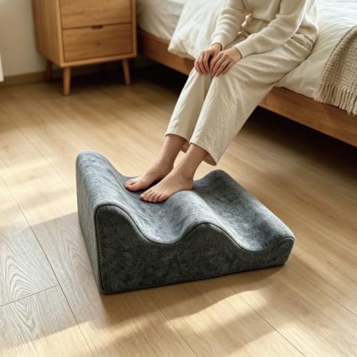 Foot Rest for Under Desk at Work, Under Desk Footrest Multifunctional 3-Tier Foot Stool Washable Cover Ergonomic Foot Stool,Relieves Leg Pressure for Office, Home (Dark Gray, 002) - color: Dark Gray, size: 002