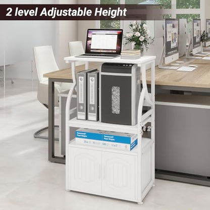 Natwind 4 -Tier Rolling Printer Stand with Power Outlet,23.6"x15.8",White - size: Style B