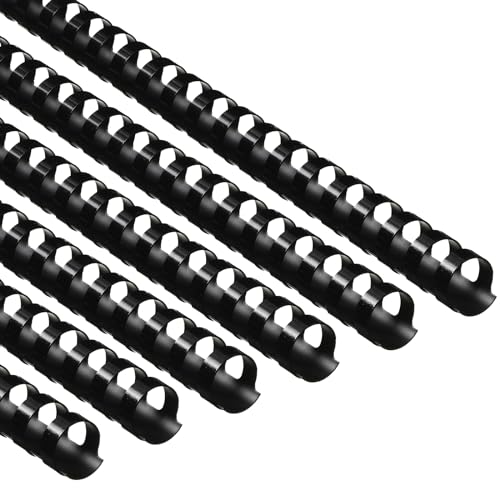 Yunsailing 150 Pack Plastic Binding Combs Plastic Binder Comb Ring 19 Ring Binding Spines Letter Size Spiral coils for Notebook Calendar(5/8 in,Black) - color: Black, size: 5/8 In