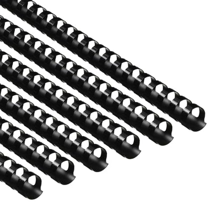 Yunsailing 150 Pack Plastic Binding Combs Plastic Binder Comb Ring 19 Ring Binding Spines Letter Size Spiral coils for Notebook Calendar(5/8 in,Black) - color: Black, size: 5/8 In