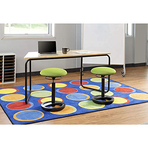 Safco Twixt Active Movement Seating Chair, Ergonomic Support, Adjustable Height, Green Mesh - color: Green, style: Desk Height