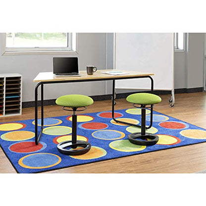 Safco Twixt Active Movement Seating Chair, Ergonomic Support, Adjustable Height, Green Mesh - color: Green, style: Desk Height