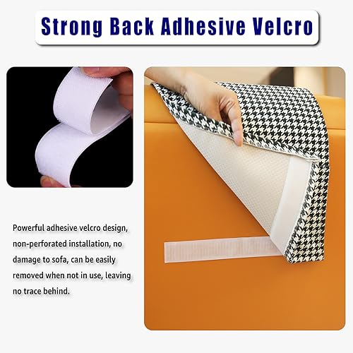 Velvet Recliner Headrest Pillow, Non-Slip Neck Support, Houndstooth - color: Houndstooth