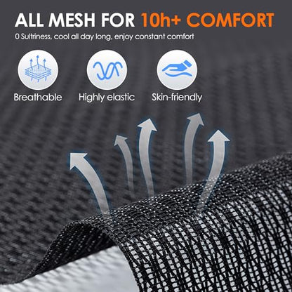 Ergonomic Mesh Office Chair, Adjustable Home Desk Chair with Folding Armrest, 2D Headrest, Soft Seat and PU Wheel, Black Swivel Task Chair for Office, Business, Student (GY1108) - color: Black