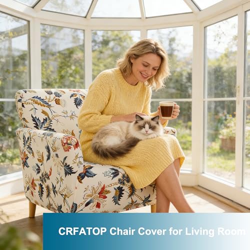 CRFATOP Accent Chair Cover, Stretch Armchair Slipcover for Living Room - color: Color A18
