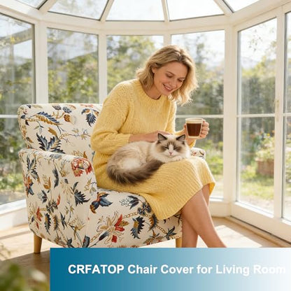 CRFATOP Accent Chair Cover, Stretch Armchair Slipcover for Living Room - color: Color A18
