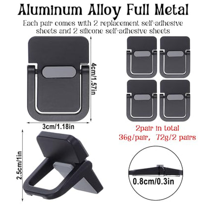 4PCS Portable Keyboard Riser Self Adhesive Laptop Stand Invisible Mini Computer Feet for Desk Computer Keyboard Stand Laptop Holder with Anti Slip Silicone(Black) - color: Black