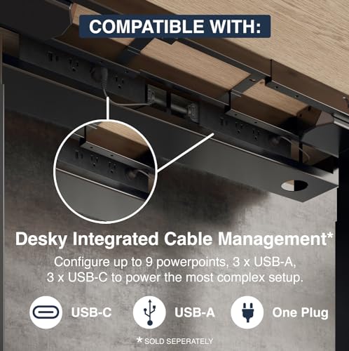 Desky Dual Mini Sit Stand Desk Black 40x24in White - color: Black / White, size: 40 x 24 inches