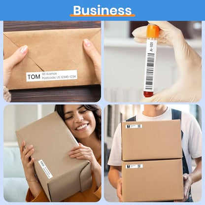 12-Pack Compatible with Brother DK-1203 300 Removable File Folder Labels - size: 0.66" X 3.4”